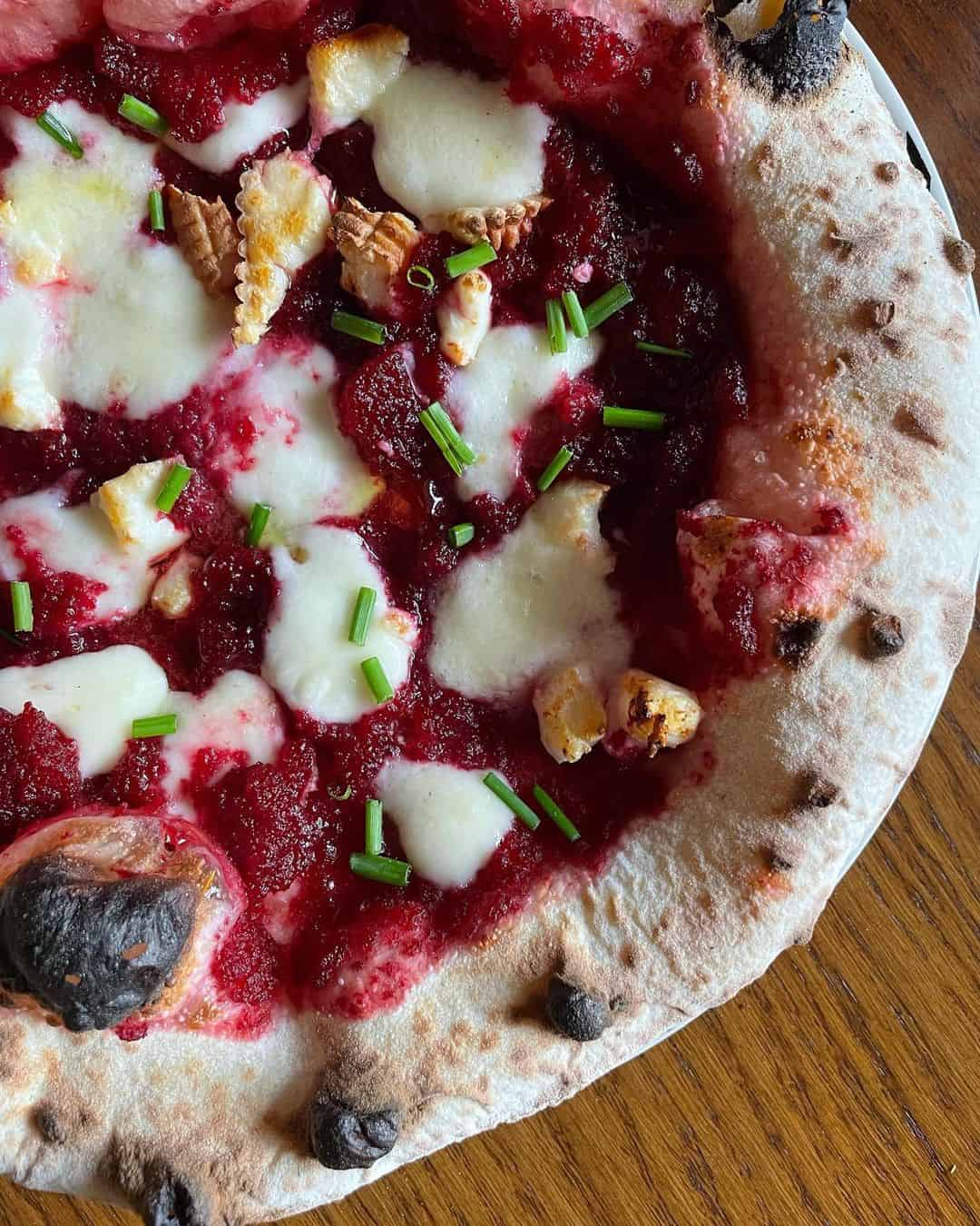 Beetroot Relish & Oscypek Pizza