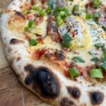 Brunch Pizza with Poached Eggs & Hollandaise