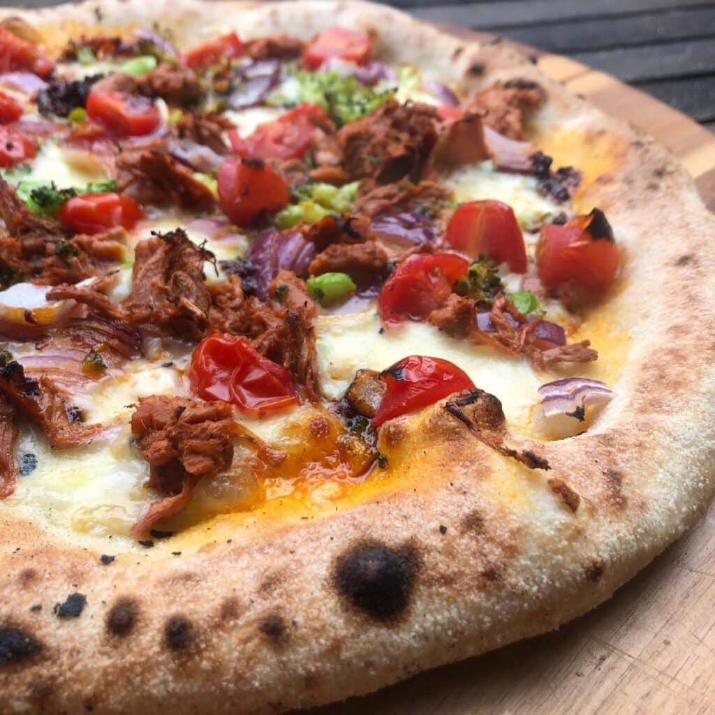 Jackfruit on Pizza