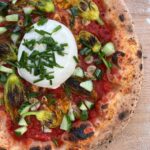 Burrata, Zucchini Flowers Pizza