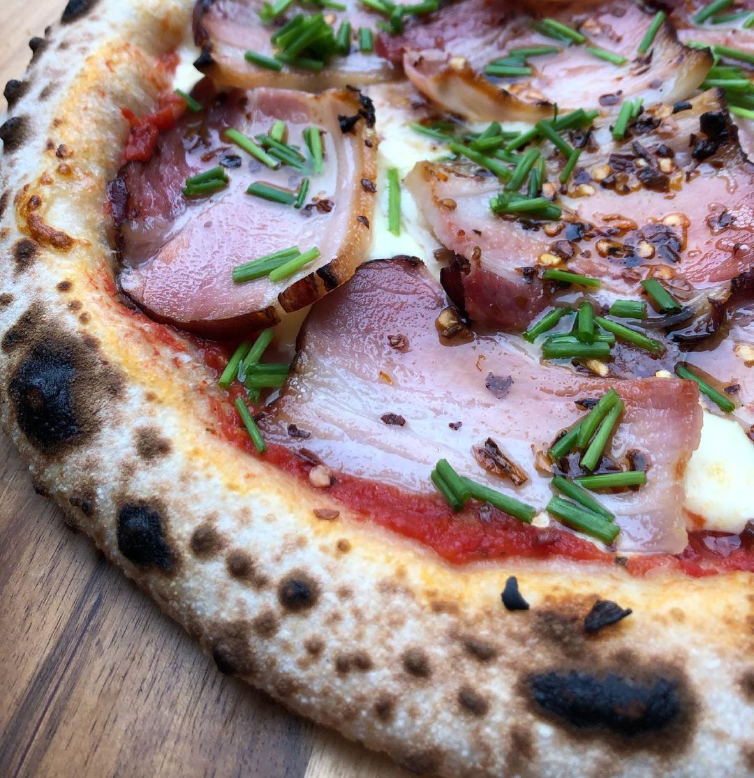 Polish Smoked Bacon and Chives Pizza