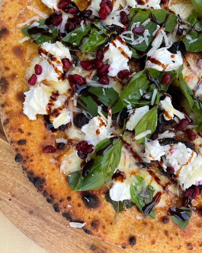 Homemade Pomegranate & Goat's Cheese Pizza
