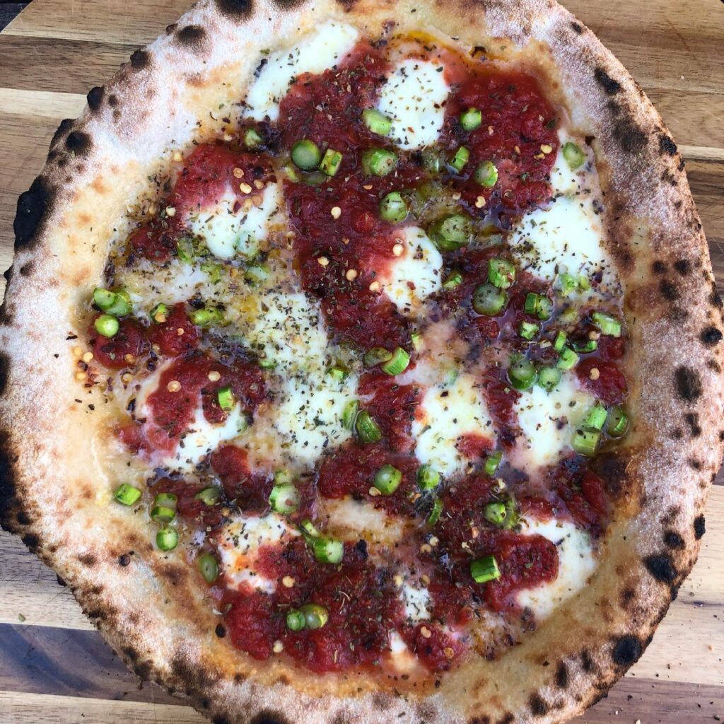 Margherita with Asparagus Pizza 