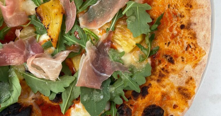 Prosciutto, Rucola & Caramelised Pineapple Pizza