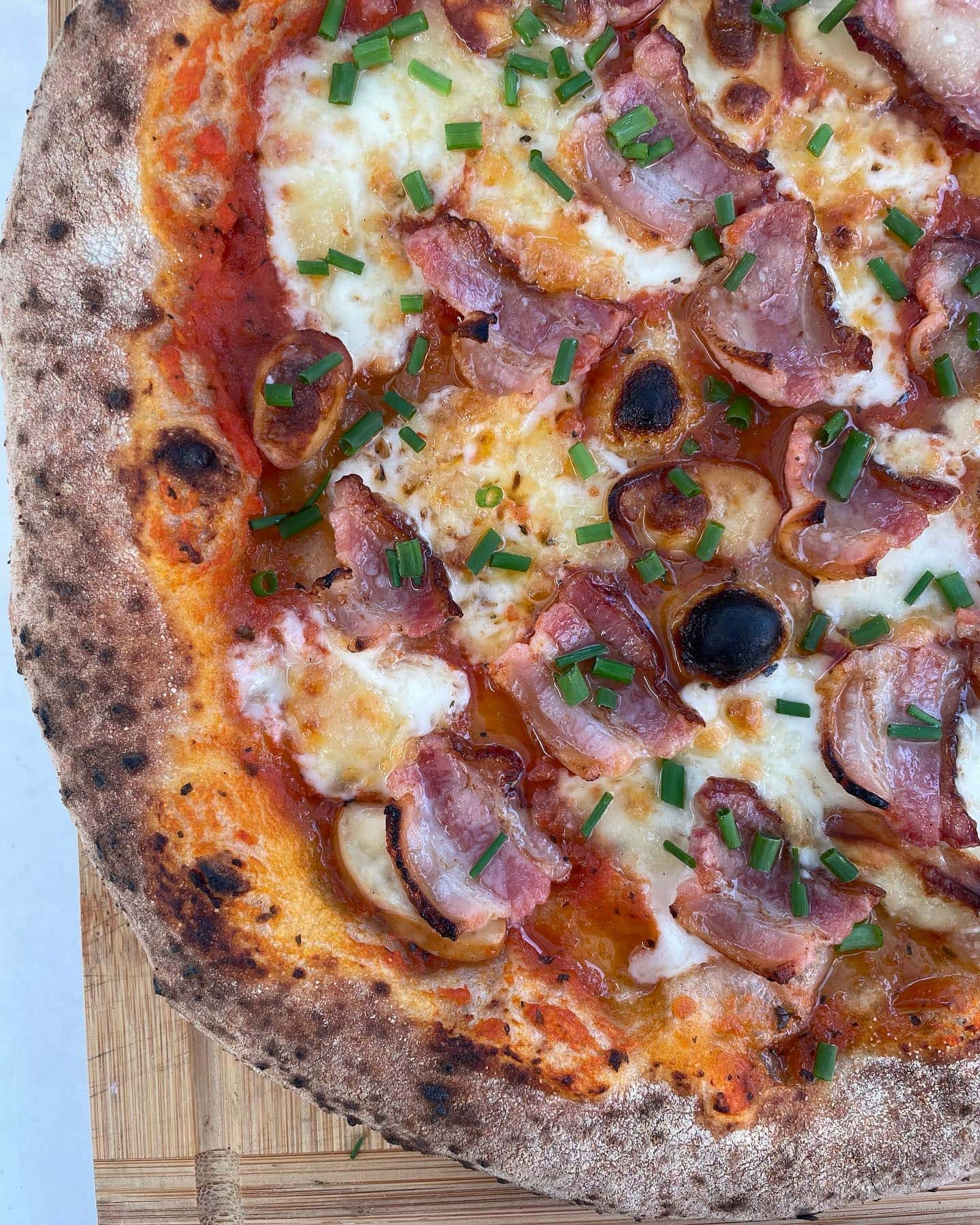 Polish Bacon, Oscypek Cheese & Homemade Pineapple Sauce Pizza