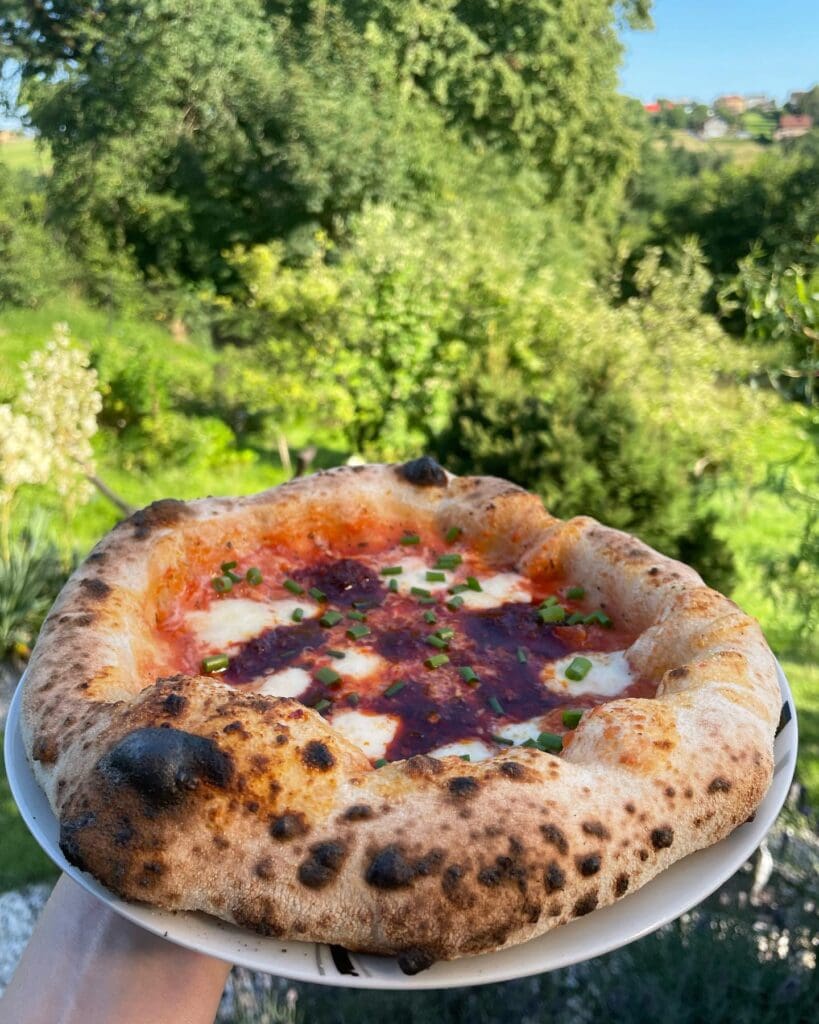 Nduja with Chives Homemade Pizza