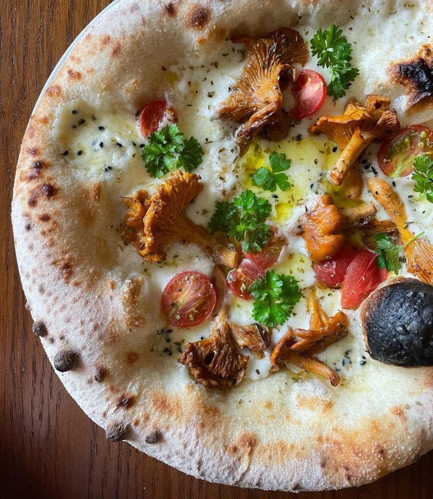 Chanterelle Mushroom & Parsley Pizza