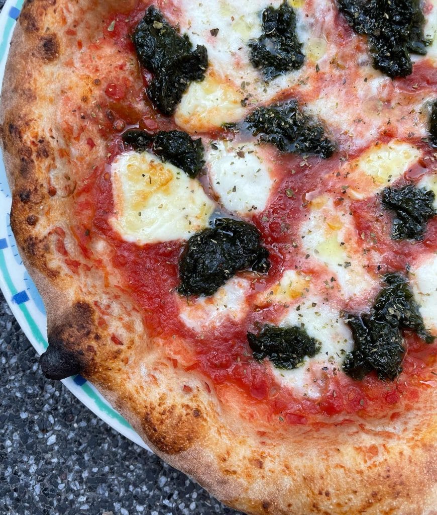 Garlic Pesto Margherita Pizza