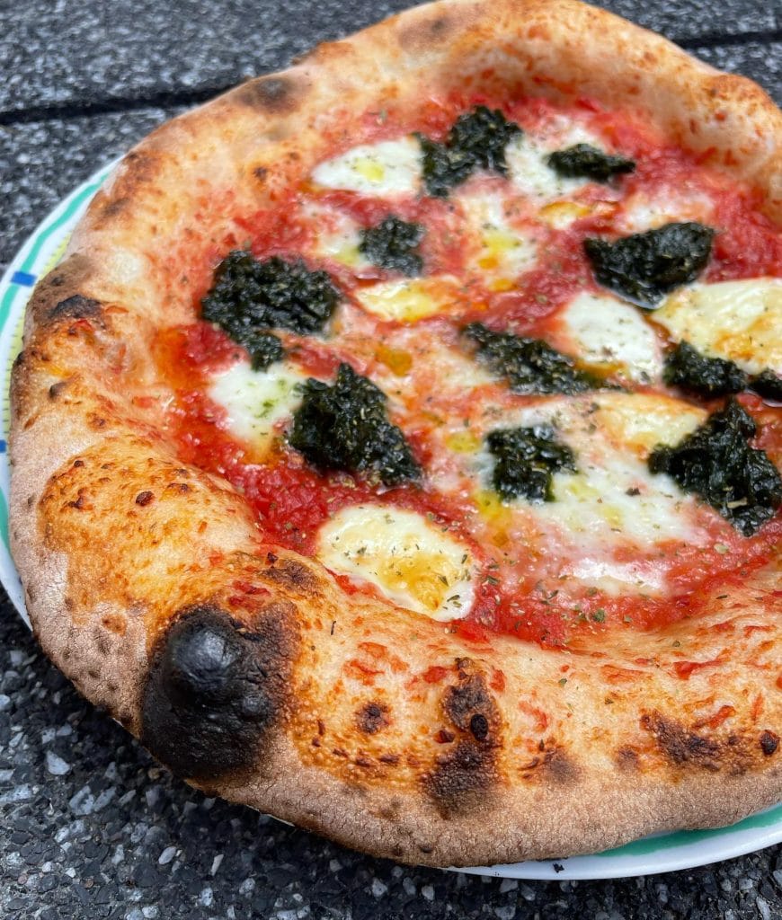 Garlic Pesto Margherita Pizza