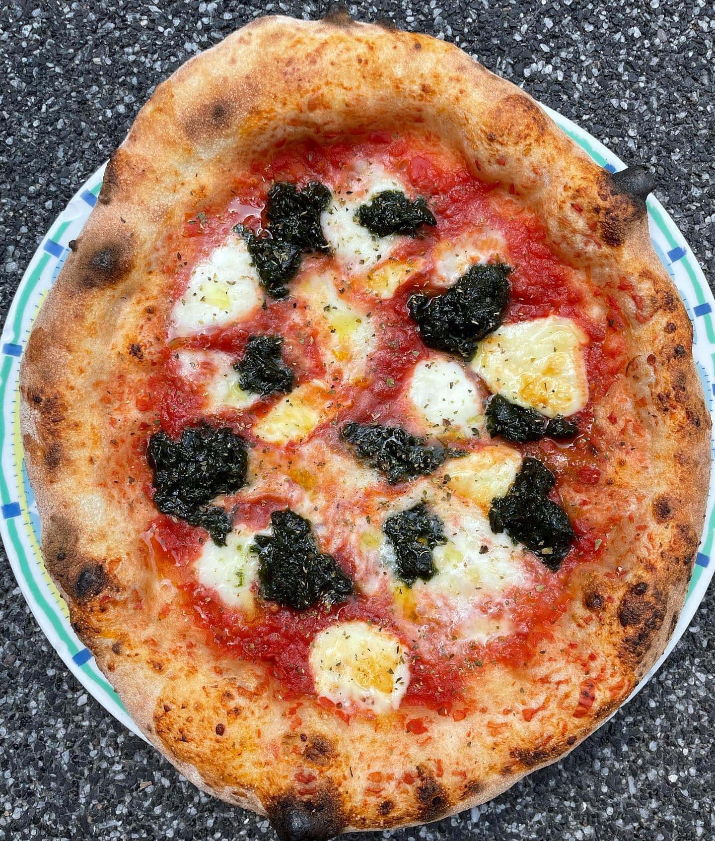 Wild Garlic Pesto Margherita Pizza