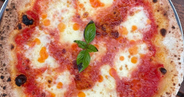 Margherita Pizza with Hot Sauce