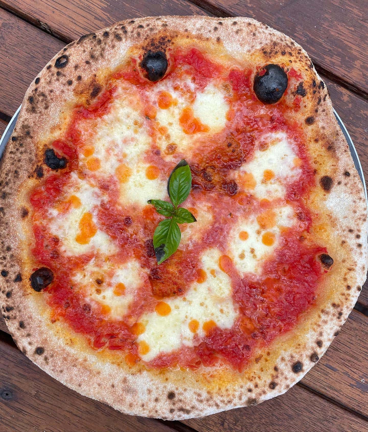 Margherita Pizza with Hot Sauce