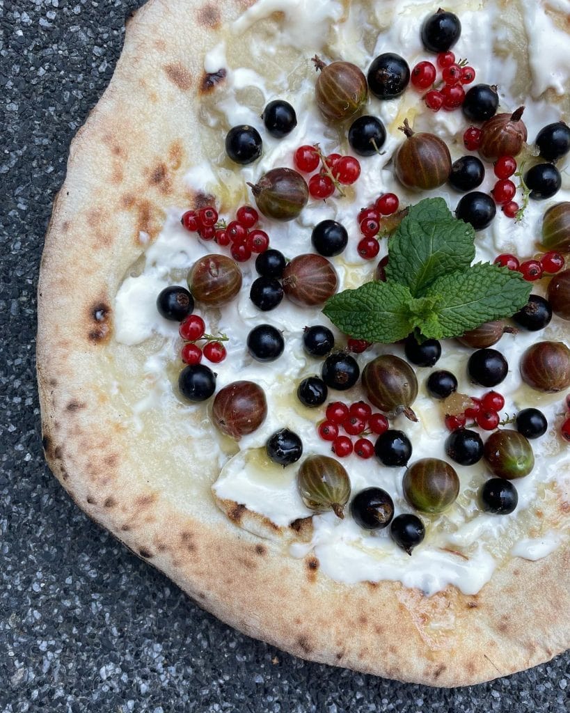 Mascarpone Fruit  on Pizza