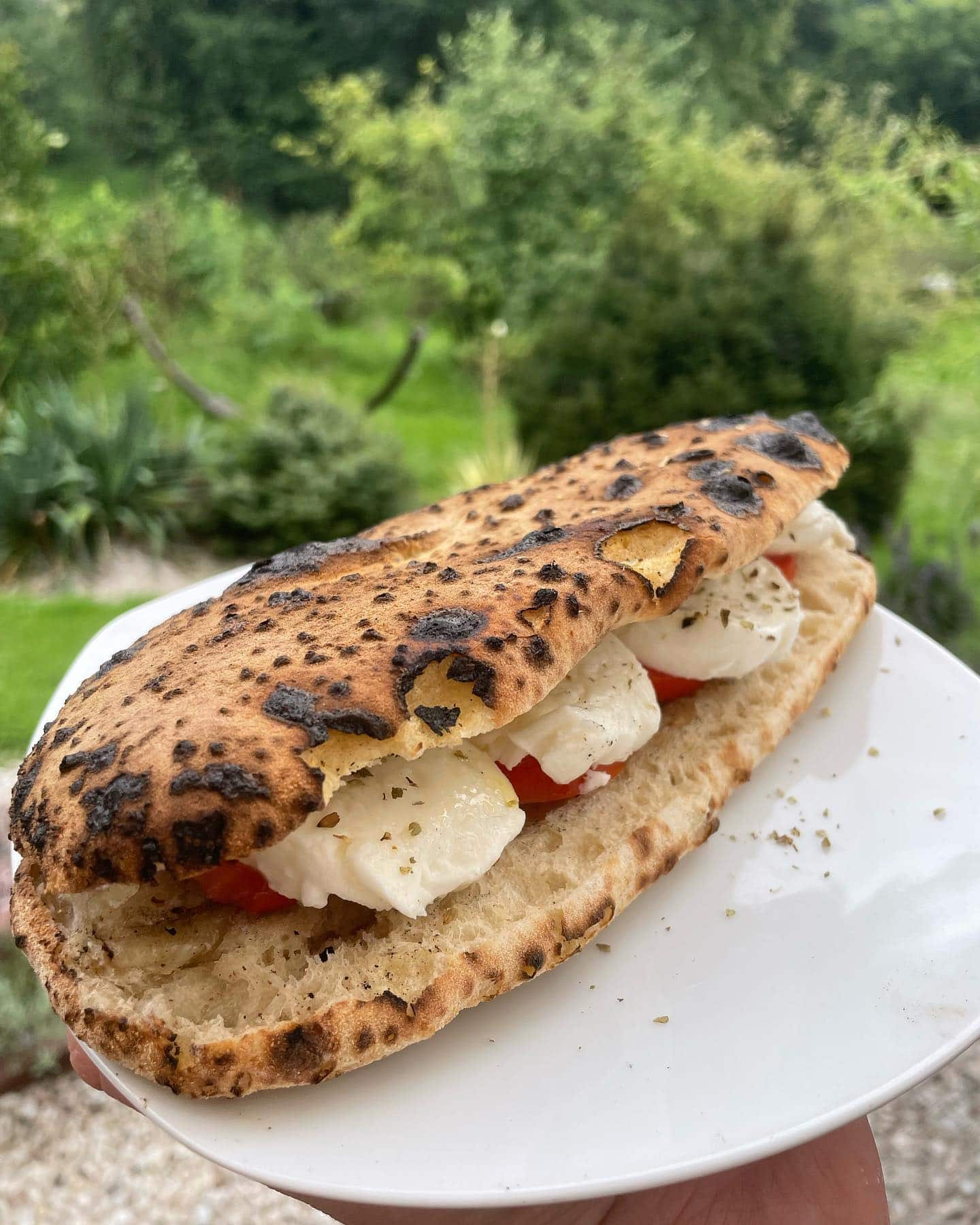 Panuozzo with Mozzarella and Tomatoes