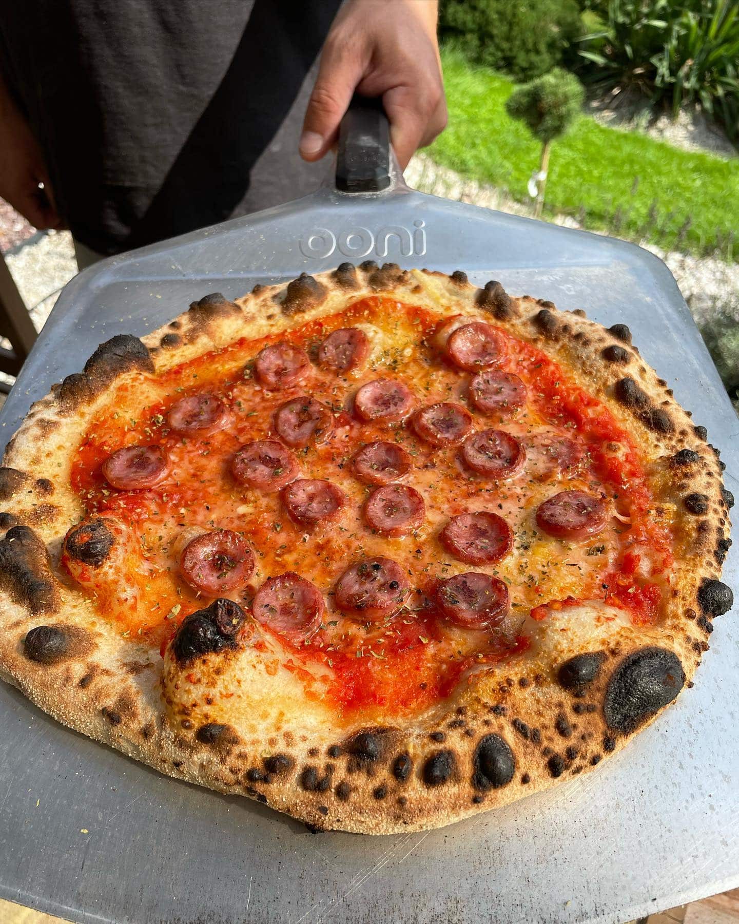 Polish Kielbasa and Grana Padano Pizza