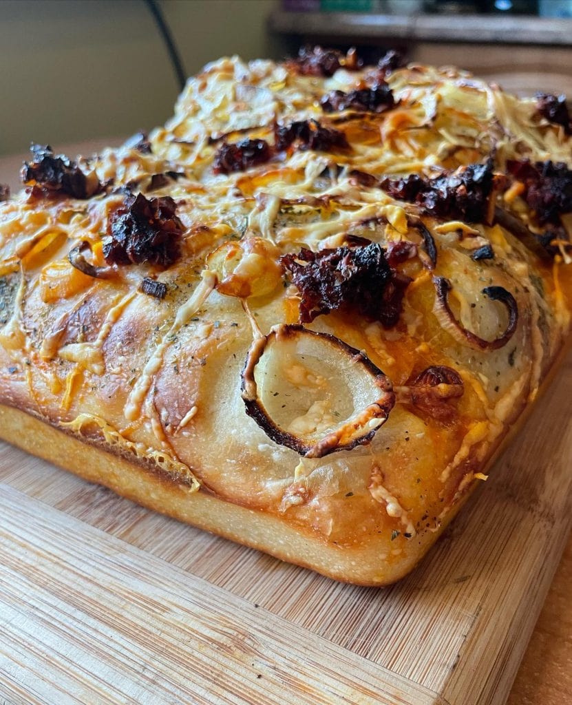 Onion and Nduja Focaccia
