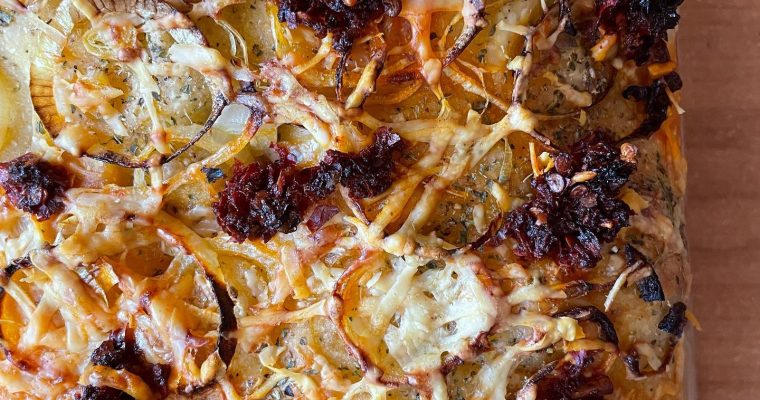 Onion and Nduja Focaccia