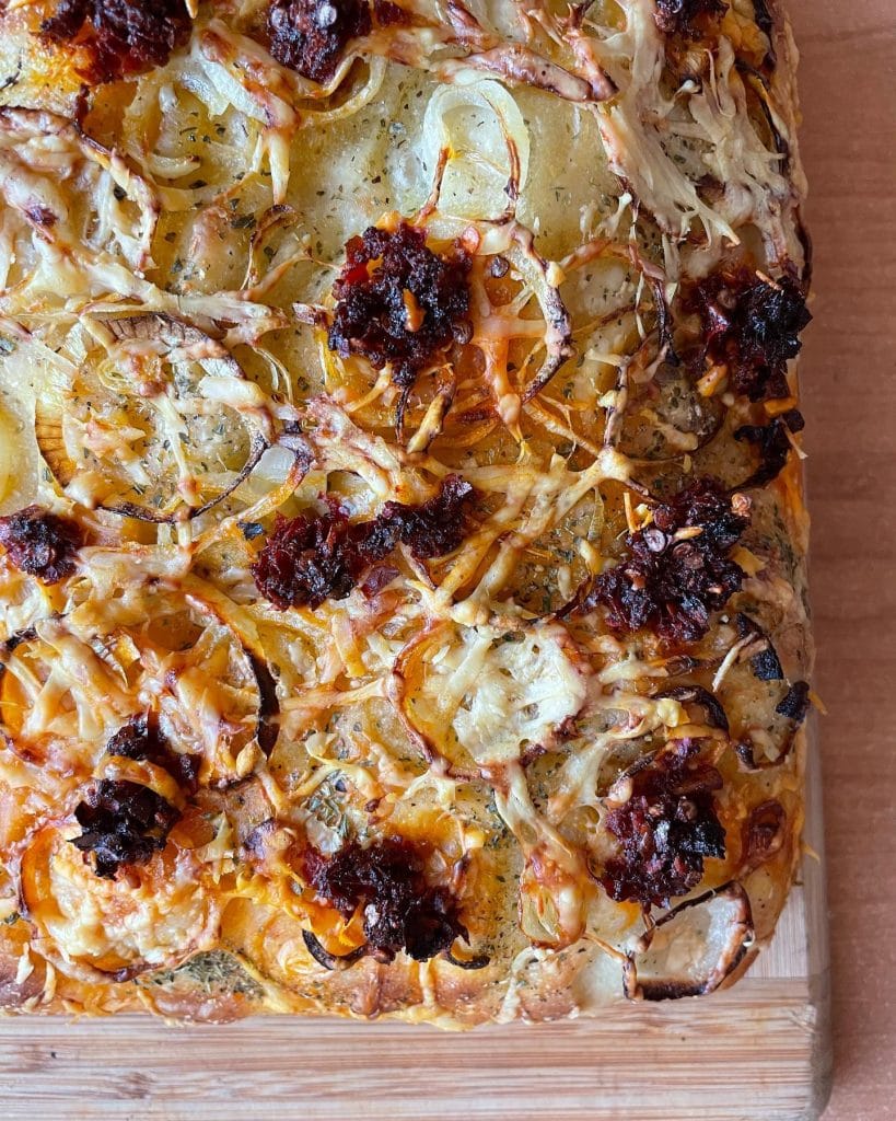 Onion and Nduja Focaccia