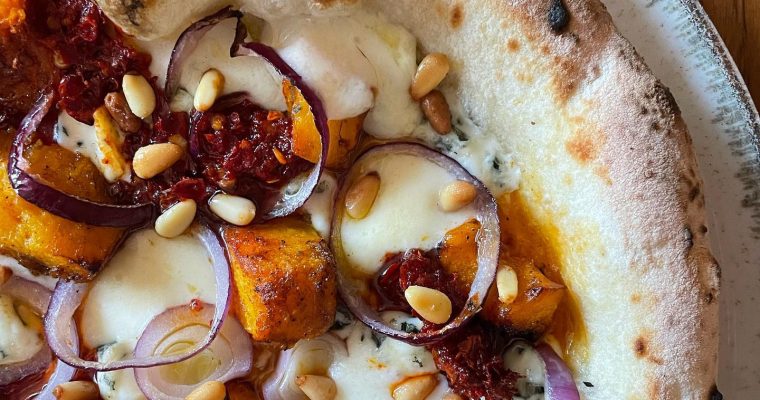 Pumpkin, Blue Cheese, Nduja, Red Onion & Pine Nuts Pizza