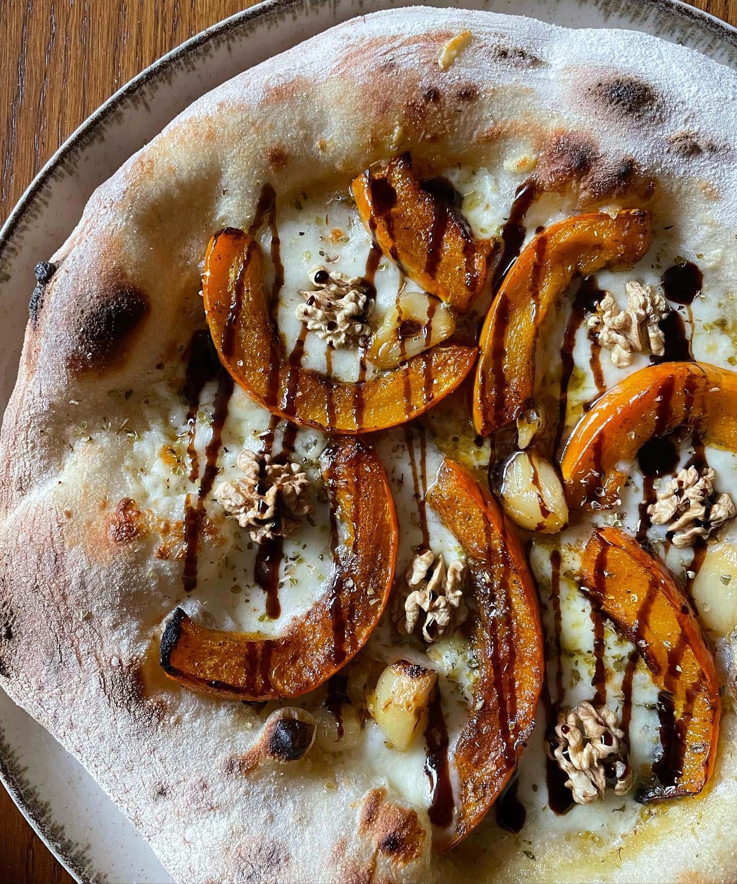 Roasted Pumpkin, Garlic, Walnut Pizza