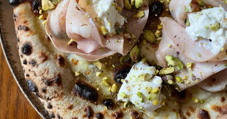 Mortadella, Ricotta & Pistachio Pizza